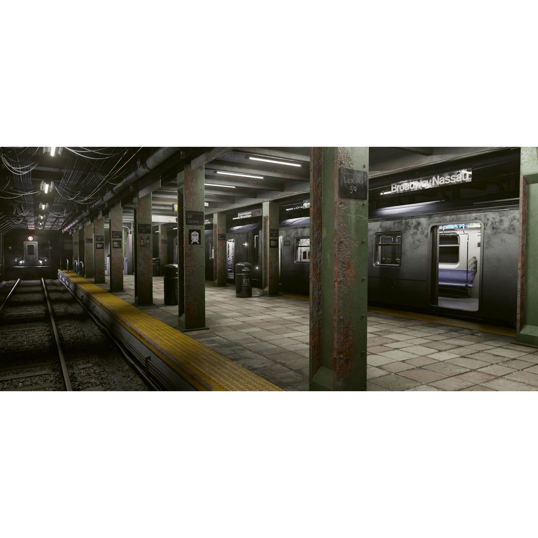 Subway Station - Low-Poly Game-Ready 3D Model - View 14