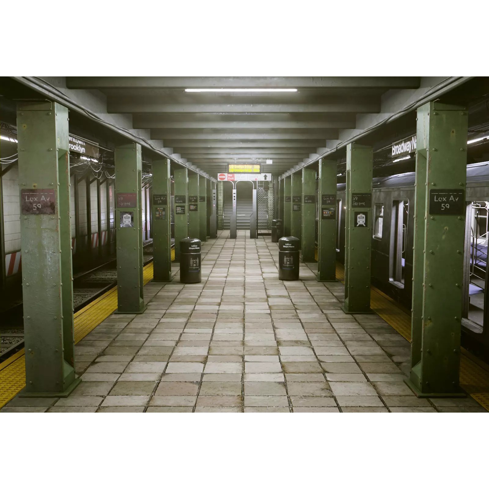 Subway Station - Low-Poly Game-Ready 3D Model - View 2