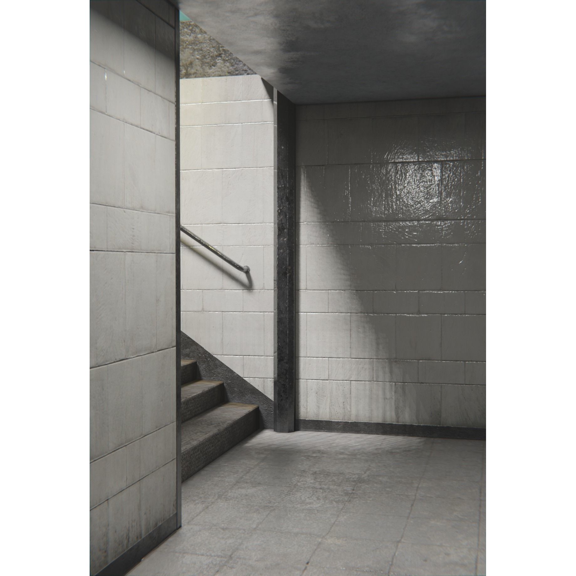 Subway Station - Low-Poly Game-Ready 3D Model - View 22