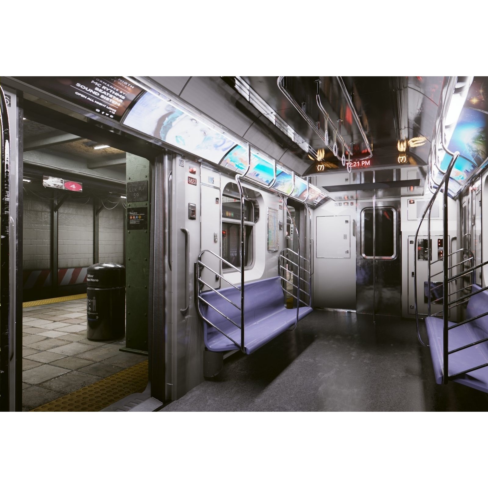 Subway Station - Low-Poly Game-Ready 3D Model - View 5