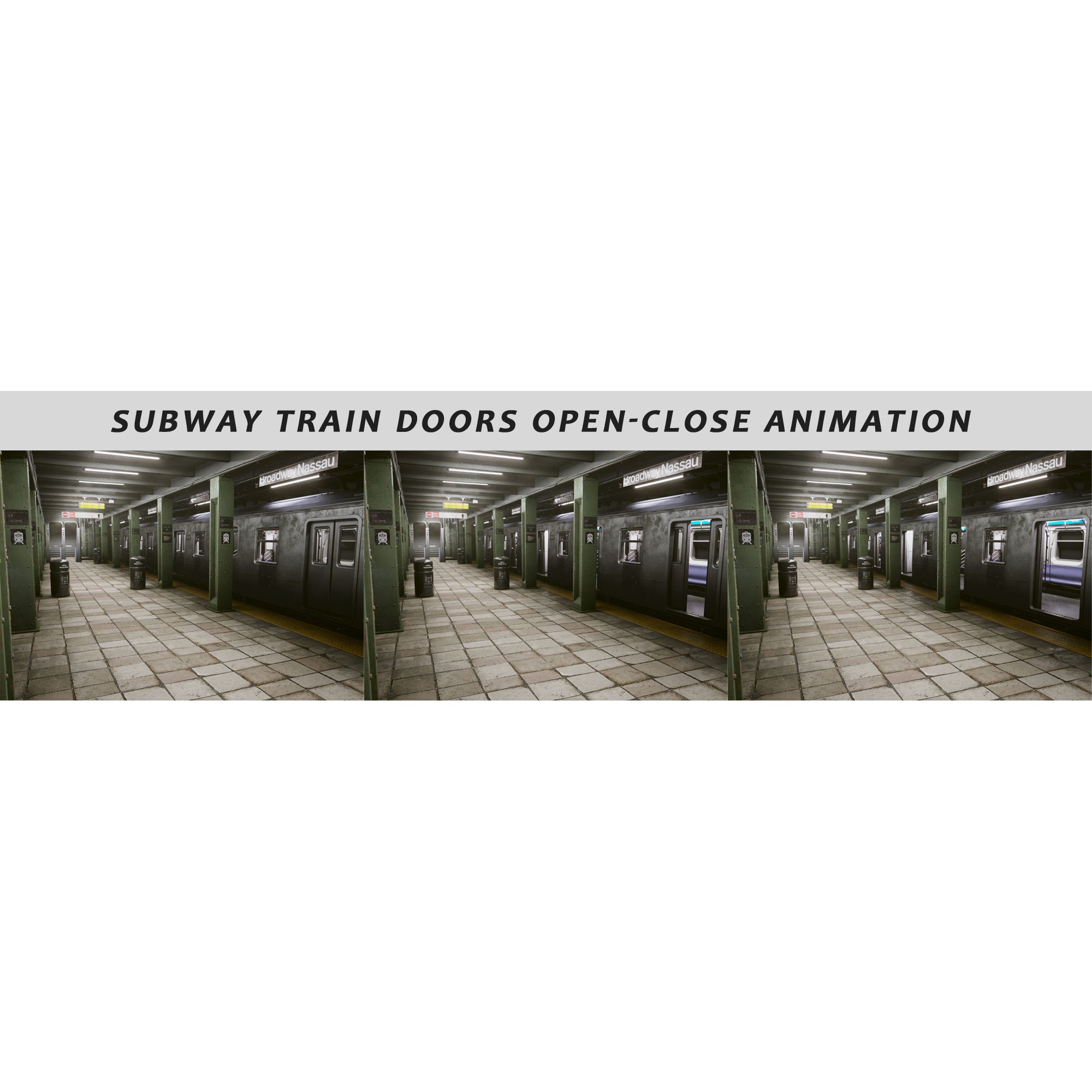 Subway Station - Low-Poly Game-Ready 3D Model - View 6