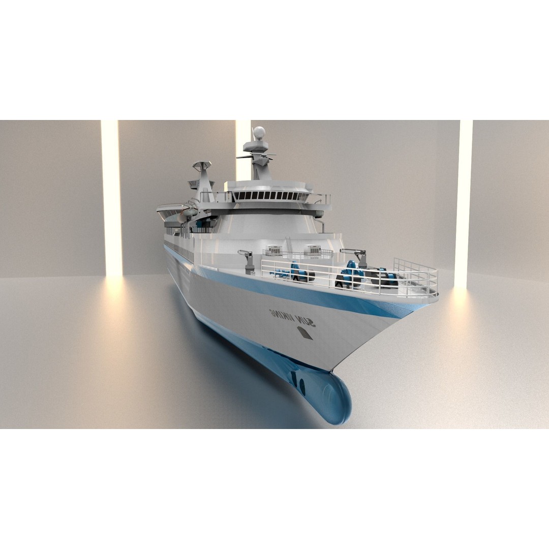 Sun Viking Cruise Ship 3D Model – Historical Watercraft, FBX, PBR - View 10