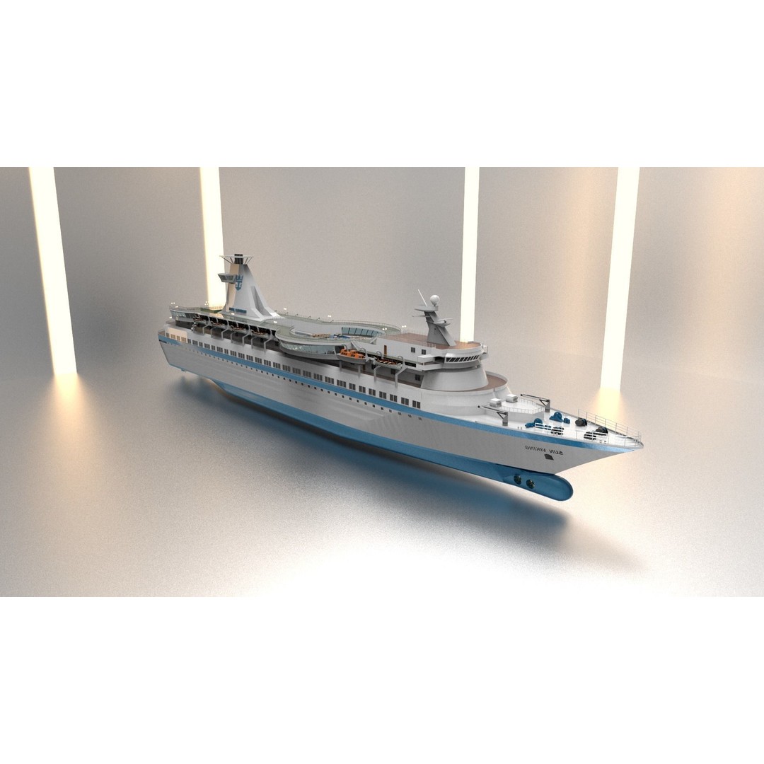 Sun Viking Cruise Ship 3D Model – Historical Watercraft, FBX, PBR - View 6