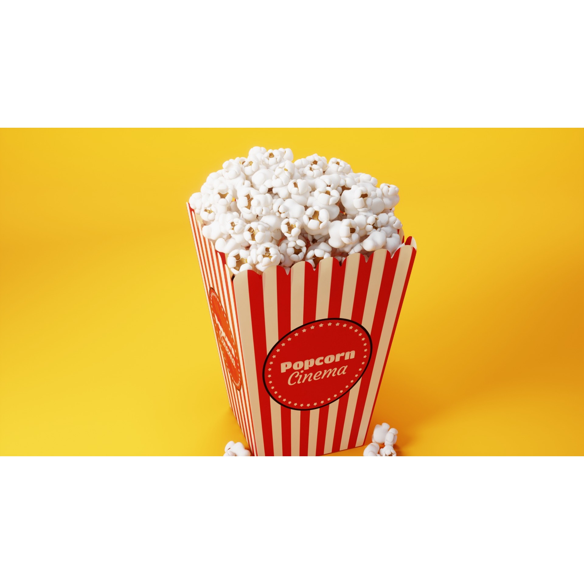 Cinema Popcorn - Game-Ready 3D Model - View 10