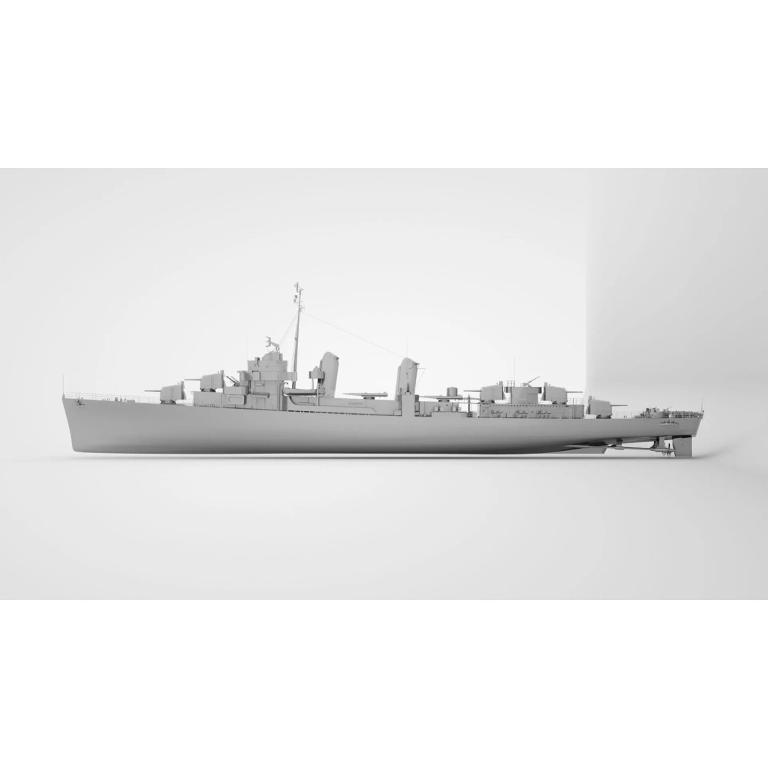 USS Hoel DD-533 3D Model – Fletcher Class Destroyer, Rigged, FBX - View 10