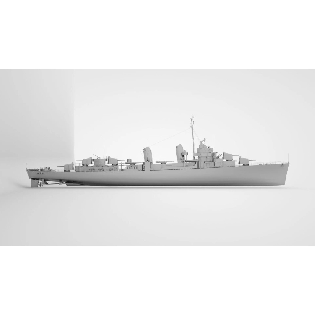 USS Hoel DD-533 3D Model – Fletcher Class Destroyer, Rigged, FBX - View 11