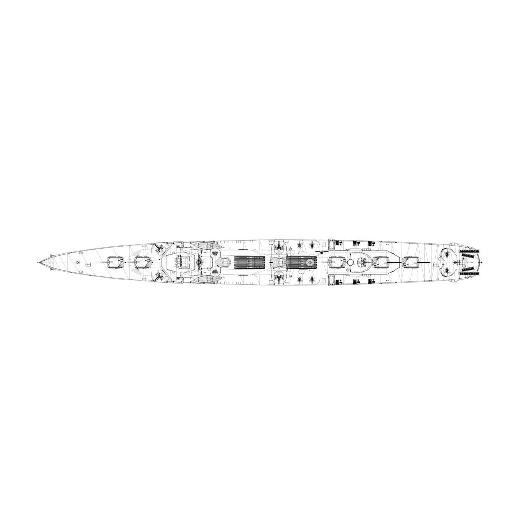 USS Hoel DD-533 3D Model – Fletcher Class Destroyer, Rigged, FBX - View 14