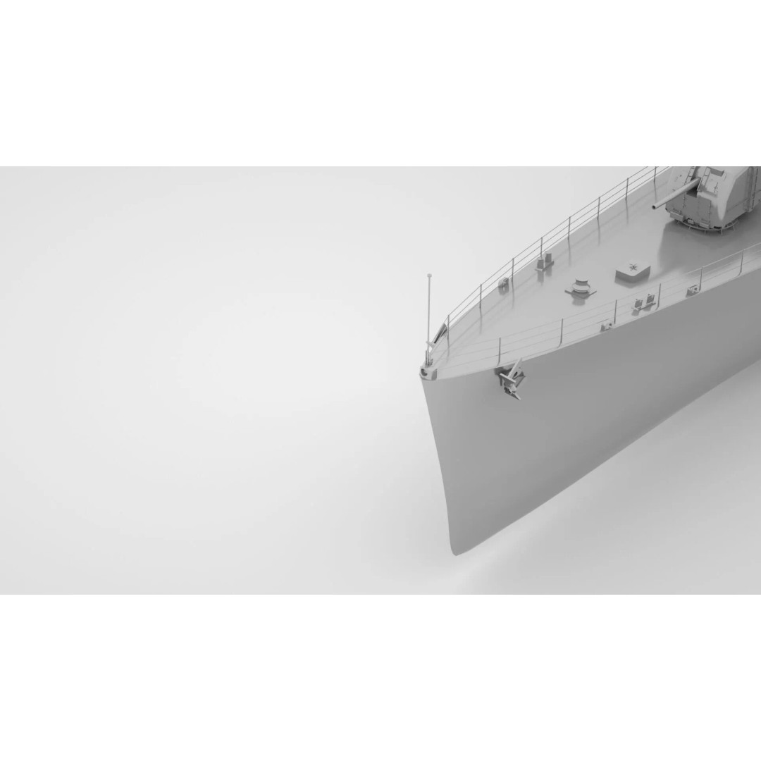 USS Hoel DD-533 3D Model – Fletcher Class Destroyer, Rigged, FBX - View 4