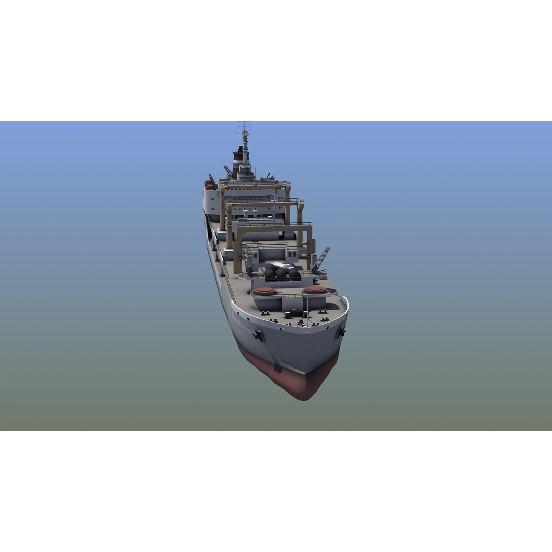 Boris Chilikin Fleet Oiler 3D Model – PBR Supply Ship, FBX, OBJ - View 16