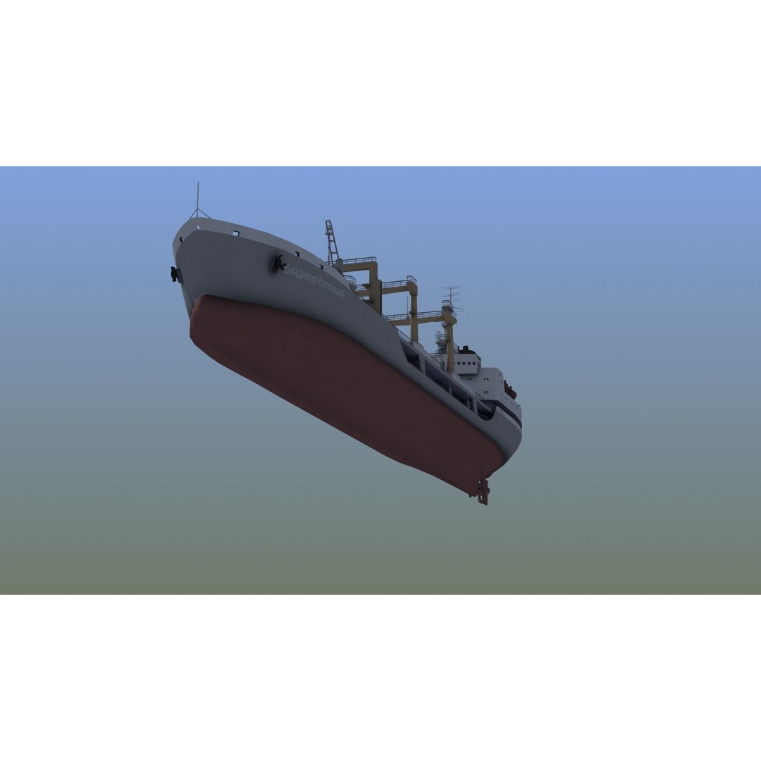 Boris Chilikin Fleet Oiler 3D Model – PBR Supply Ship, FBX, OBJ - View 17