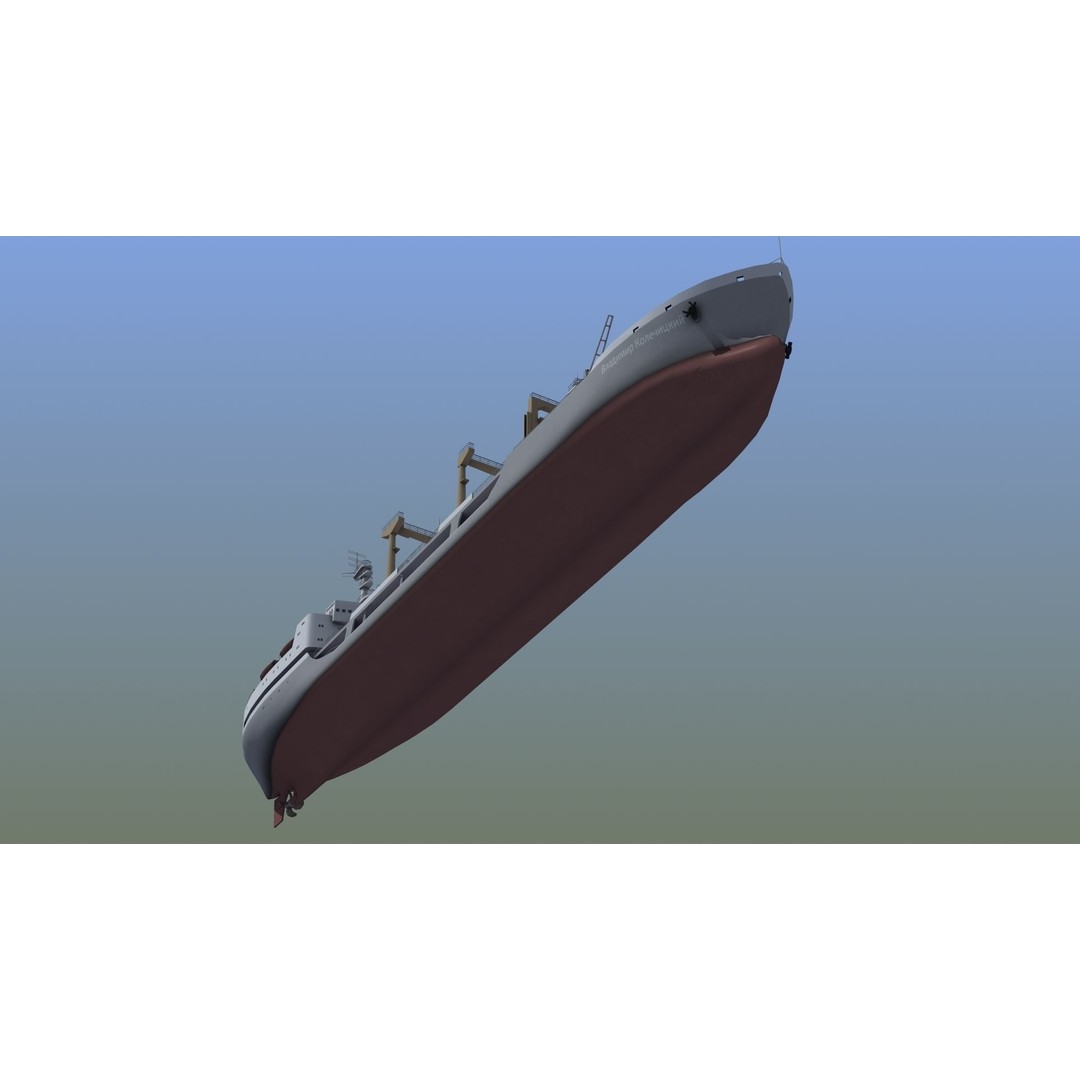 Boris Chilikin Fleet Oiler 3D Model – PBR Supply Ship, FBX, OBJ - View 20