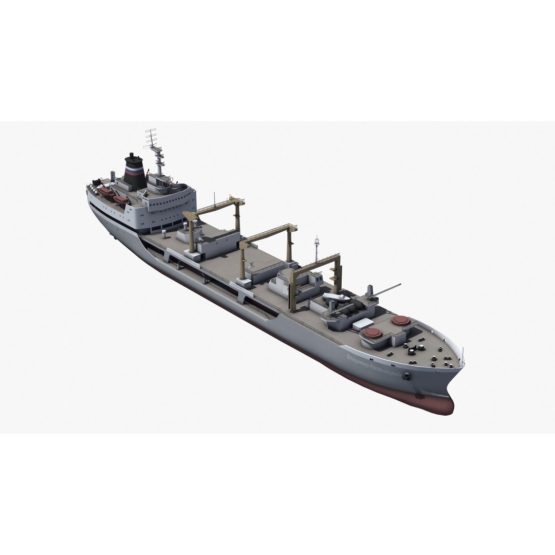 Boris Chilikin Fleet Oiler 3D Model – PBR Supply Ship, FBX, OBJ - View 21