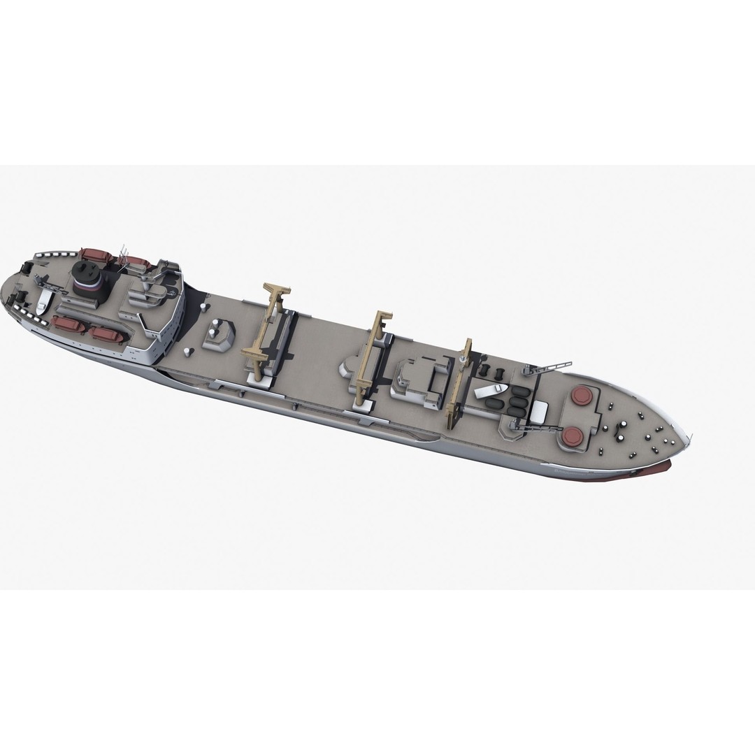 Boris Chilikin Fleet Oiler 3D Model – PBR Supply Ship, FBX, OBJ - View 25