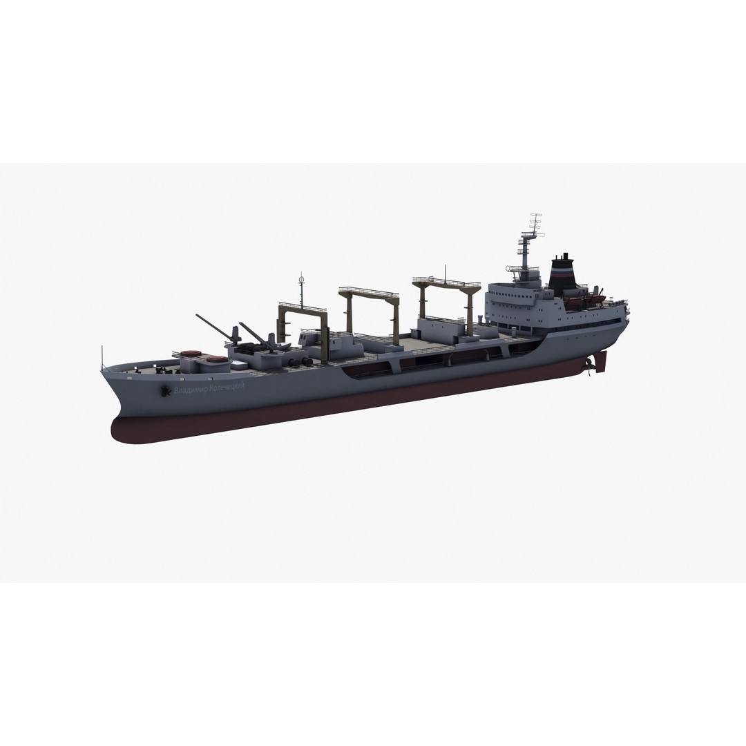 Boris Chilikin Fleet Oiler 3D Model – PBR Supply Ship, FBX, OBJ - View 27