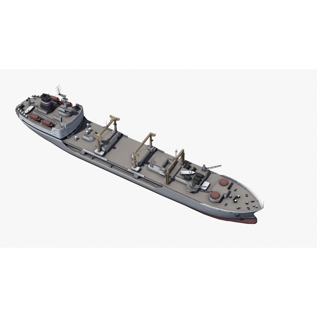 Boris Chilikin Fleet Oiler 3D Model – PBR Supply Ship, FBX, OBJ - View 29