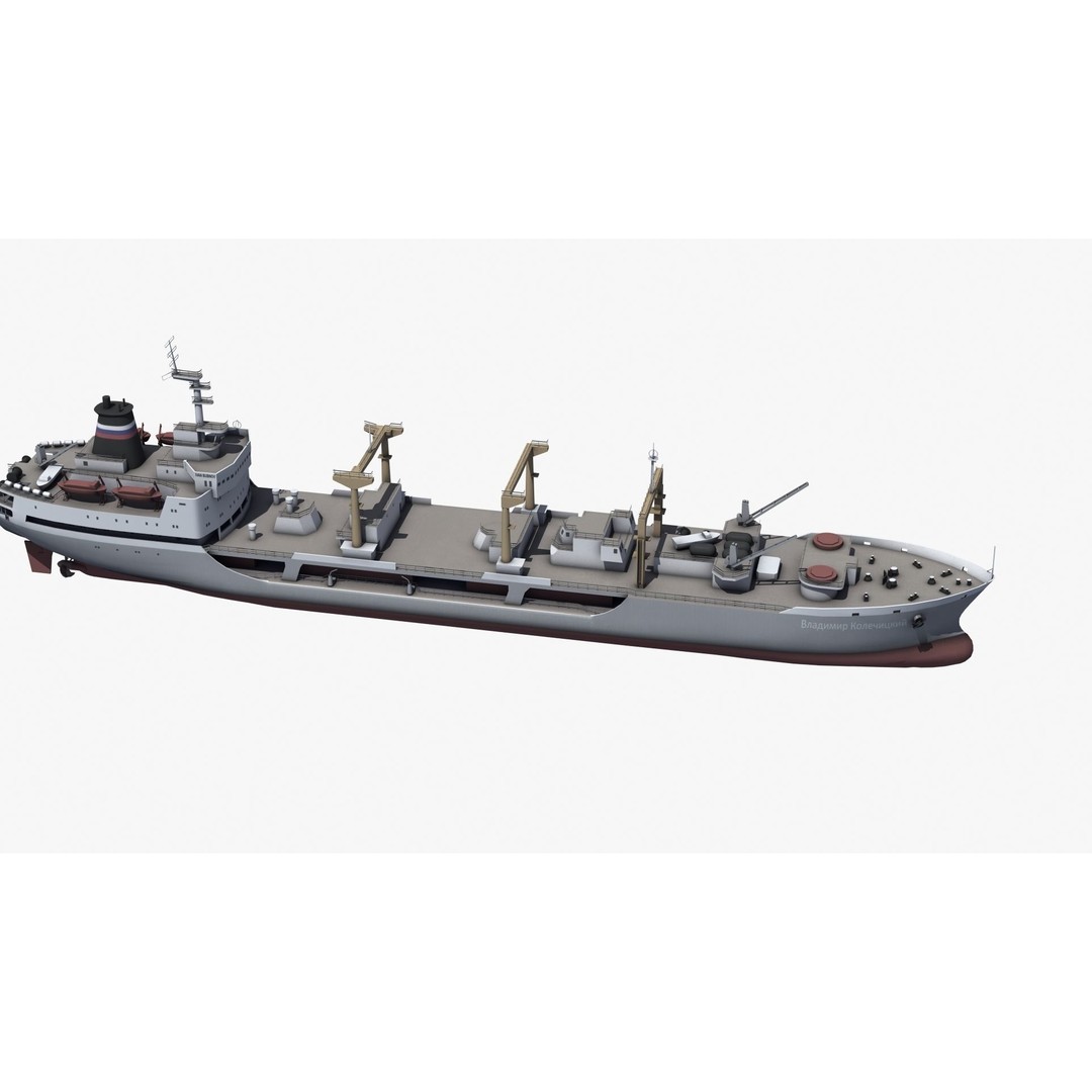 Boris Chilikin Fleet Oiler 3D Model – PBR Supply Ship, FBX, OBJ - View 31