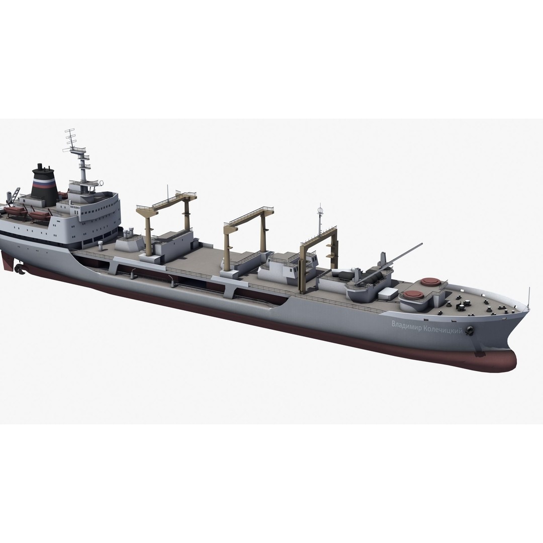 Boris Chilikin Fleet Oiler 3D Model – PBR Supply Ship, FBX, OBJ - View 32