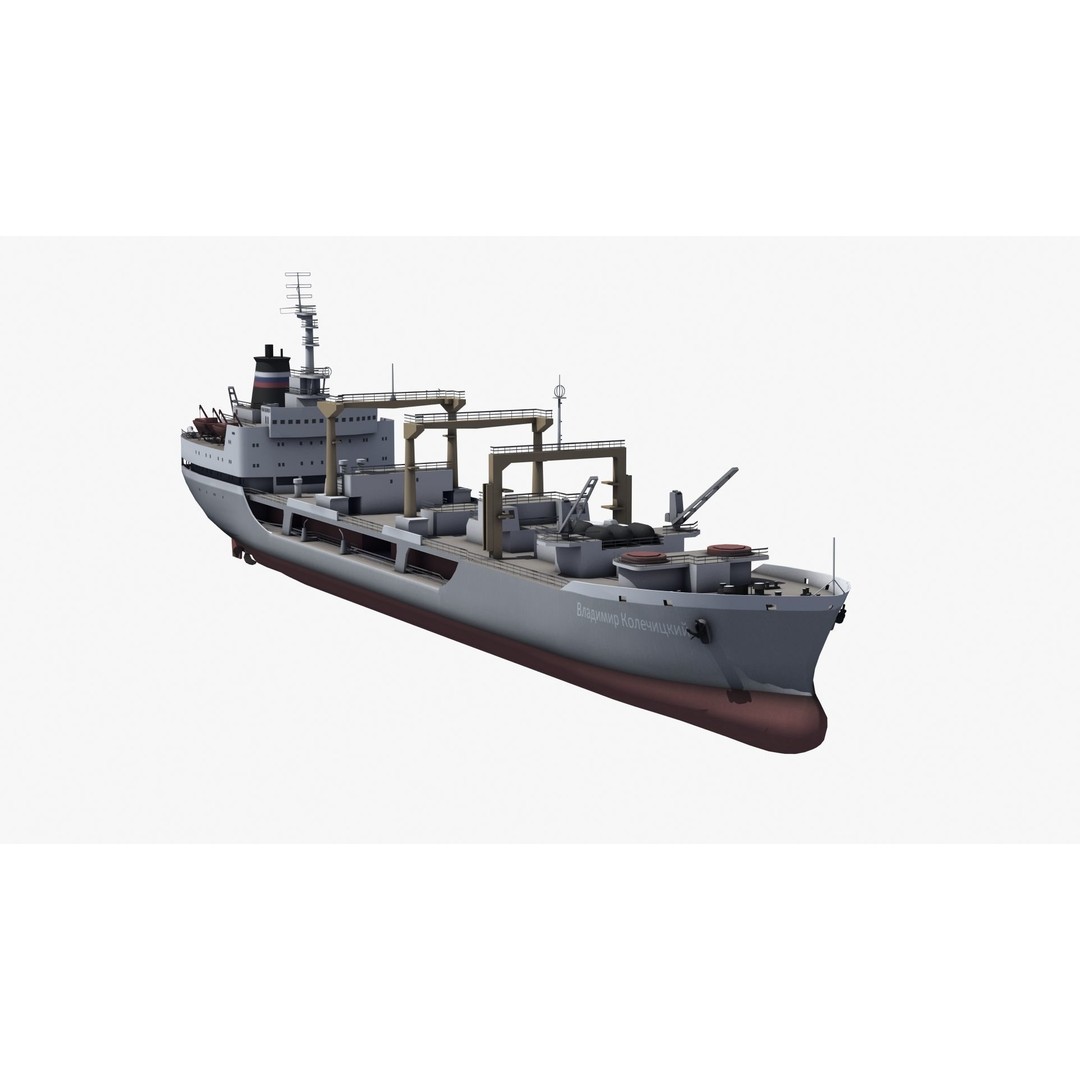 Boris Chilikin Fleet Oiler 3D Model – PBR Supply Ship, FBX, OBJ - View 33