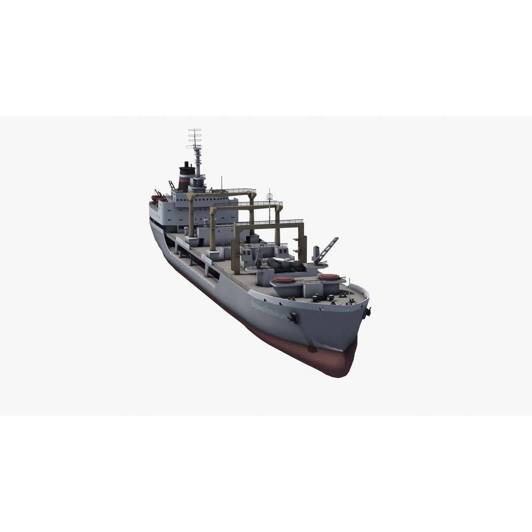 Boris Chilikin Fleet Oiler 3D Model – PBR Supply Ship, FBX, OBJ - View 34