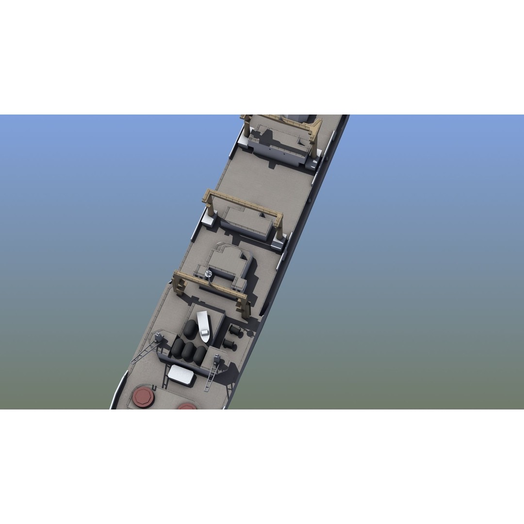 Boris Chilikin Fleet Oiler 3D Model – PBR Supply Ship, FBX, OBJ - View 5