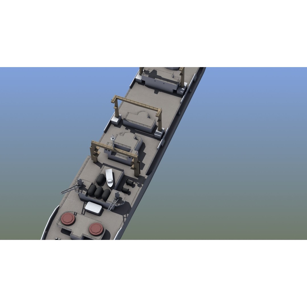 Boris Chilikin Fleet Oiler 3D Model – PBR Supply Ship, FBX, OBJ - View 7