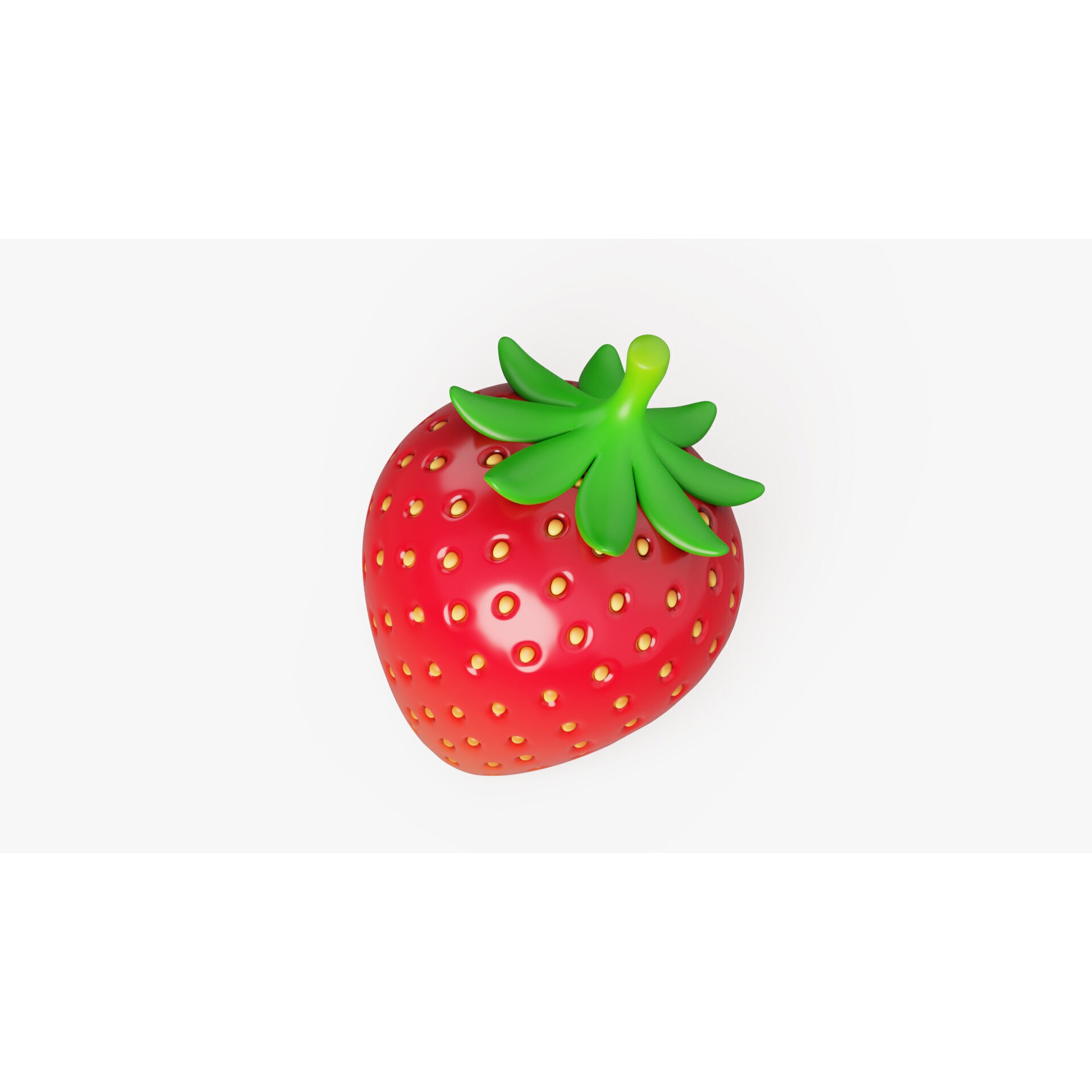 Strawberry - Stylized 3D Model - View 4