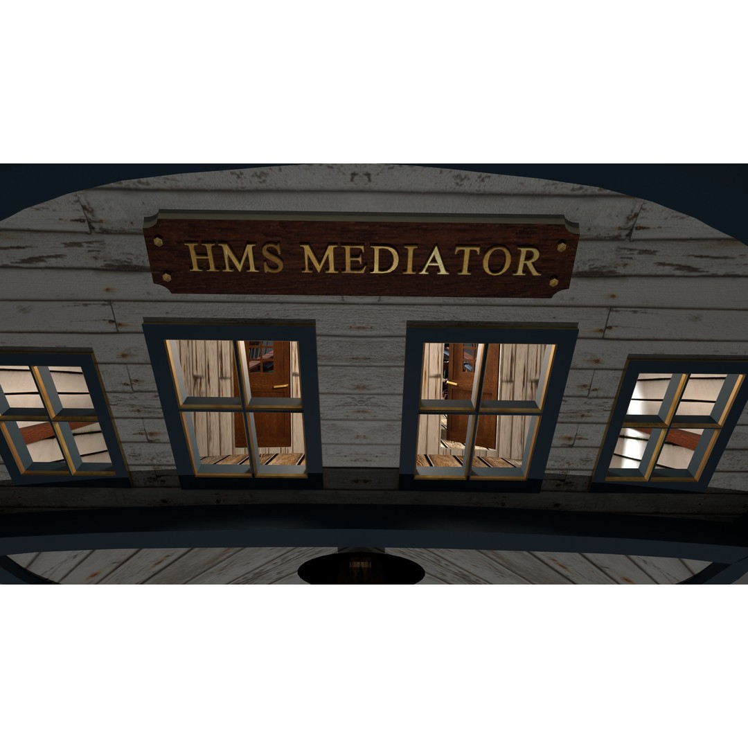 British Sloop Mediator 3D Model – Low Poly Historic Vessel, Blender - View 10
