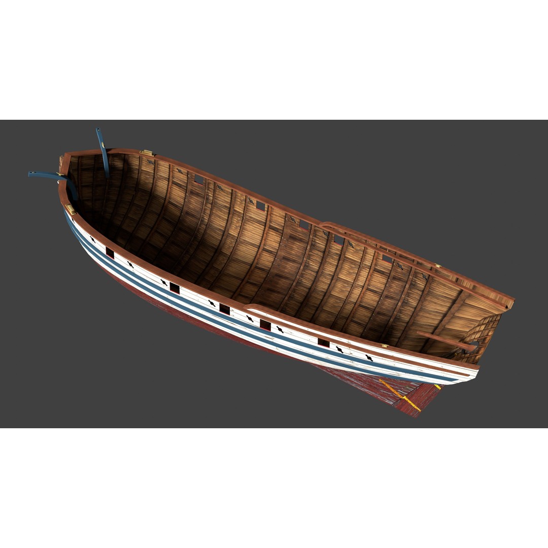 British Sloop Mediator 3D Model – Low Poly Historic Vessel, Blender - View 15