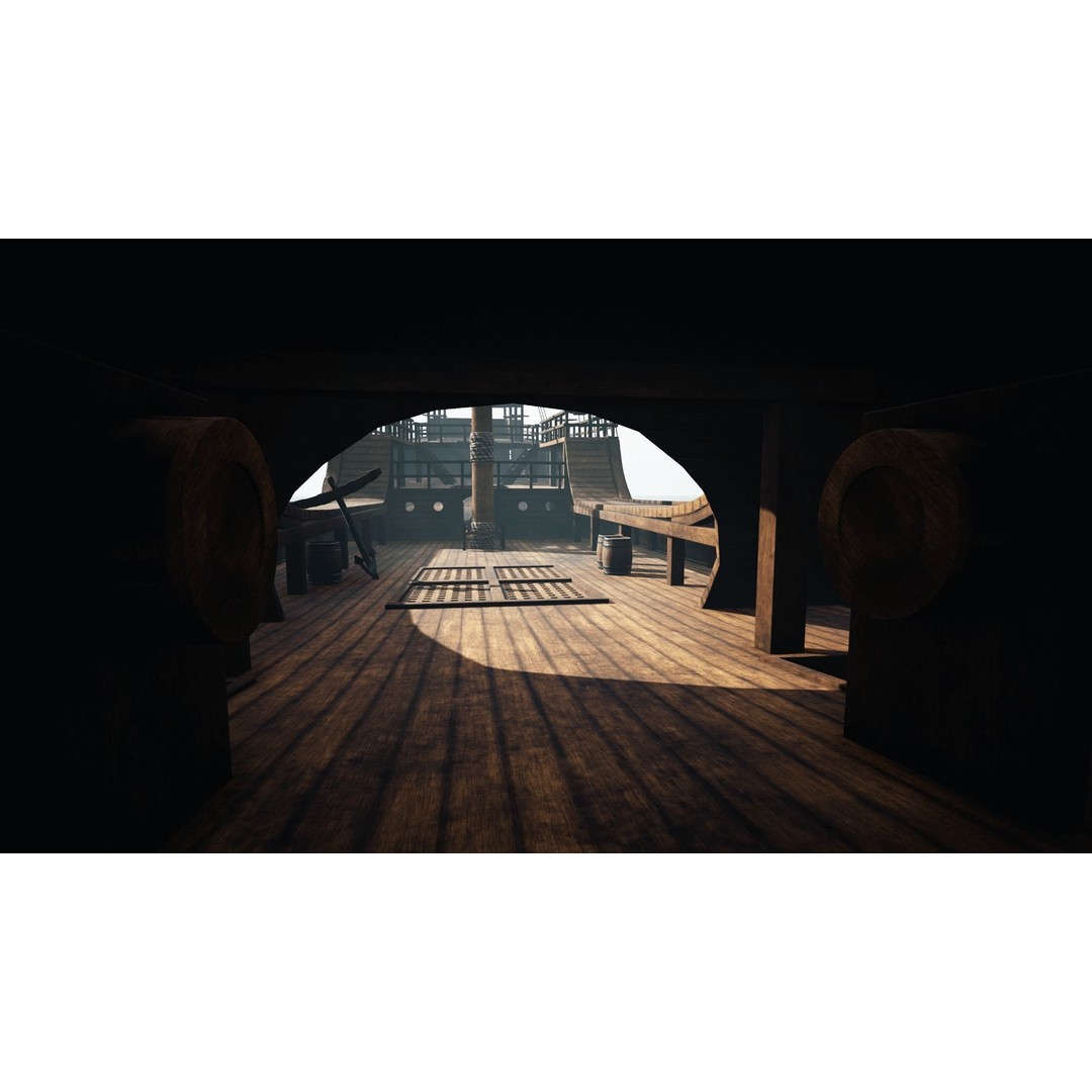 Peter von Danzig 3D Model – Low Poly Historic Ship, FBX, PBR - View 13