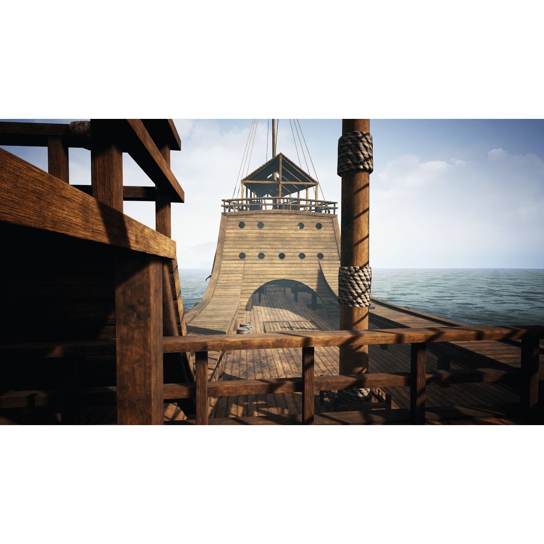 Peter von Danzig 3D Model – Low Poly Historic Ship, FBX, PBR - View 20