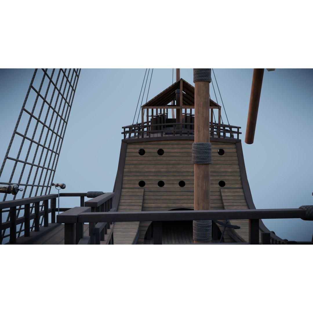 Peter von Danzig 3D Model – Low Poly Historic Ship, FBX, PBR - View 31