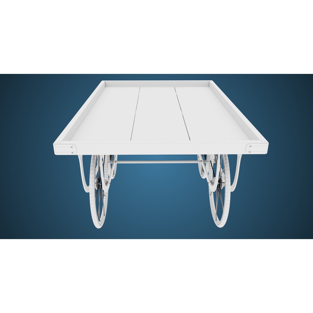 Wooden Vendor Cart 3D Model – Low-Poly Game Asset, FBX, PBR Textures - View 28