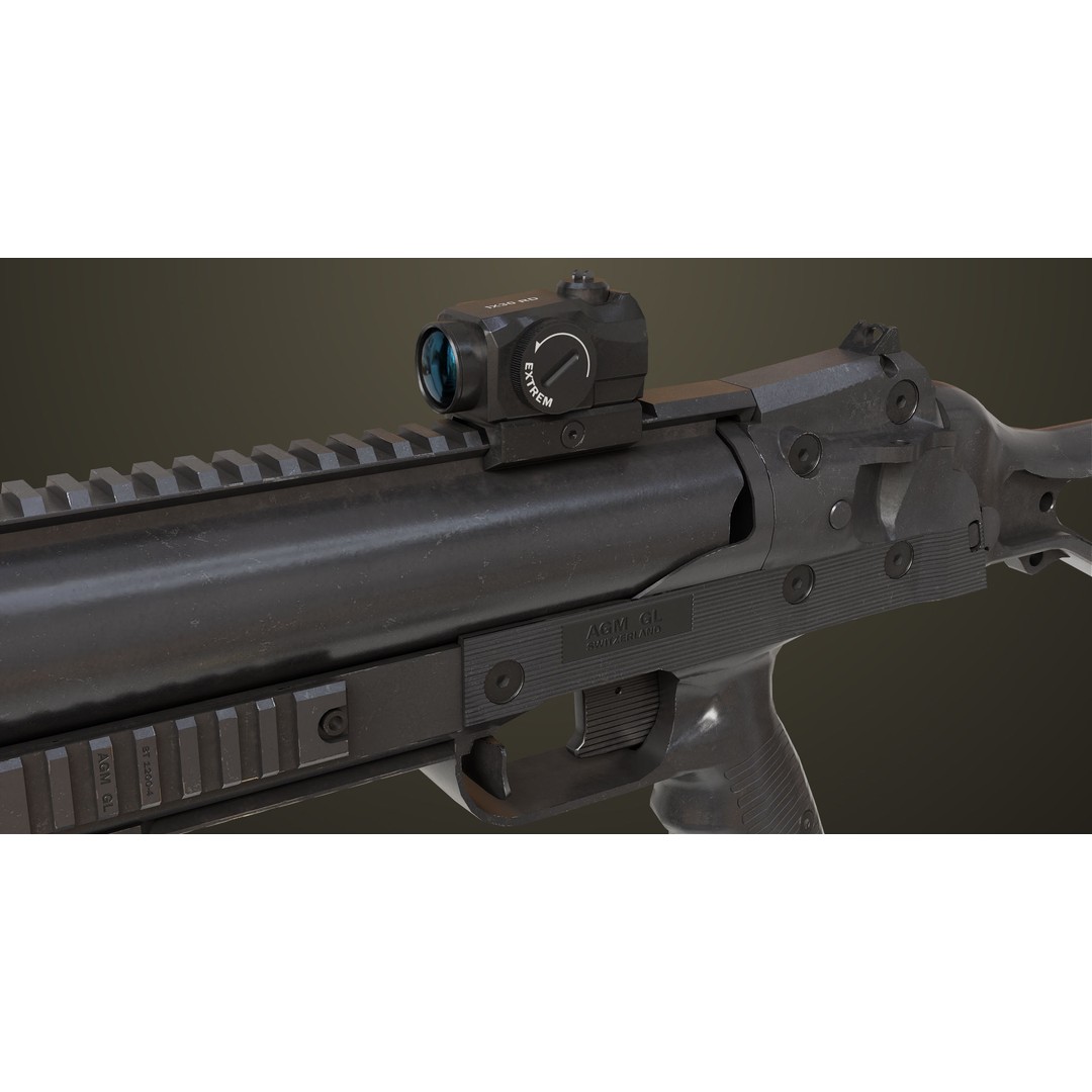 Grenade Launcher 3D Model – Low Poly PBR Game Asset for Unity & Unreal - View 15