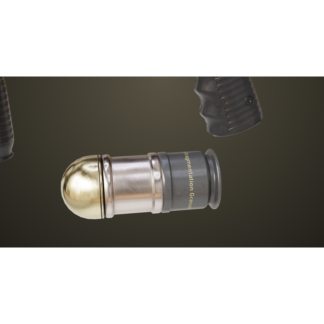 Grenade Launcher 3D Model – Low Poly PBR Game Asset for Unity & Unreal - View 17