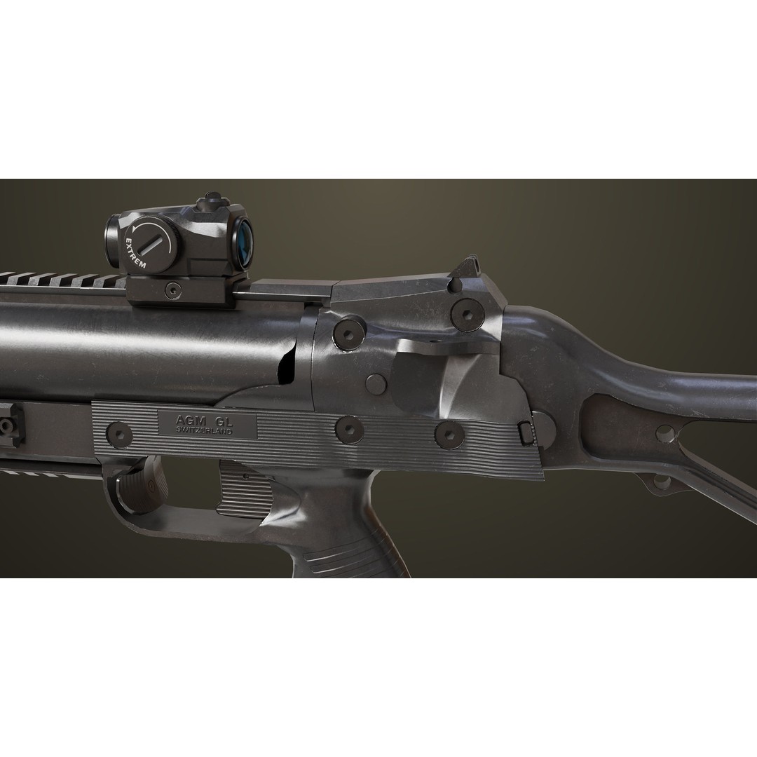 Grenade Launcher 3D Model – Low Poly PBR Game Asset for Unity & Unreal - View 18