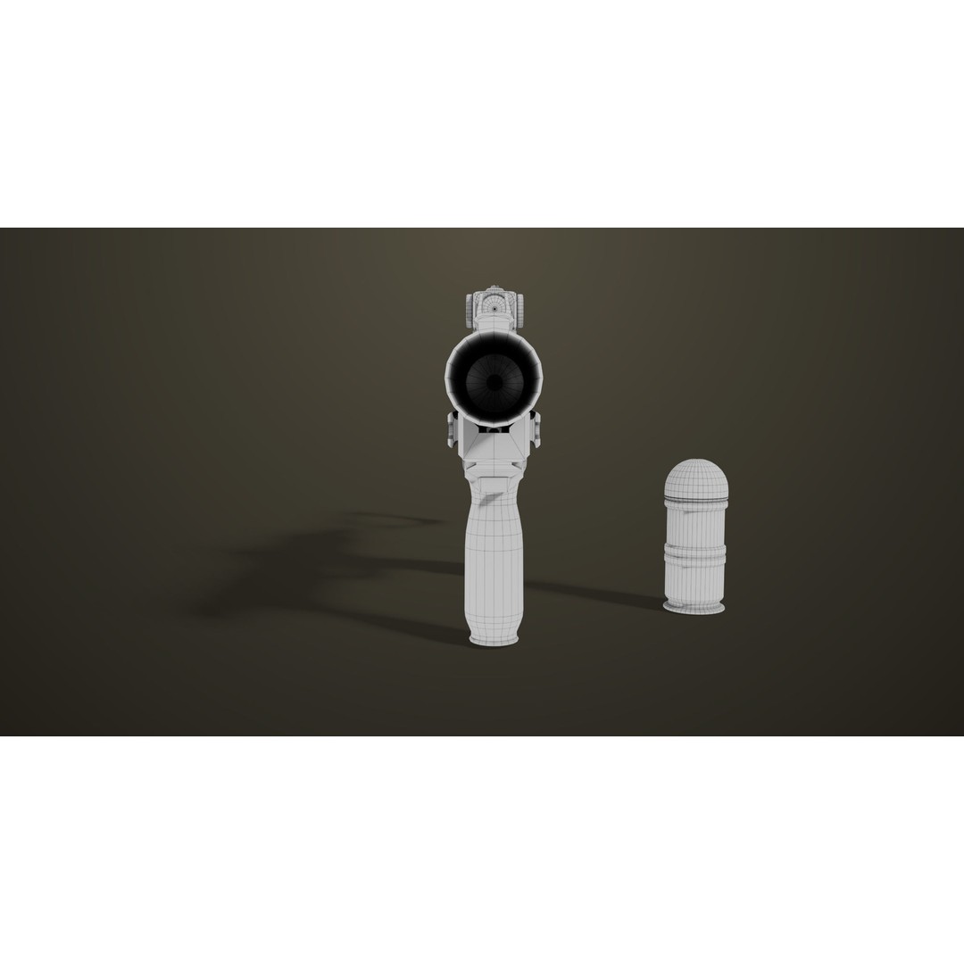 Grenade Launcher 3D Model – Low Poly PBR Game Asset for Unity & Unreal - View 31