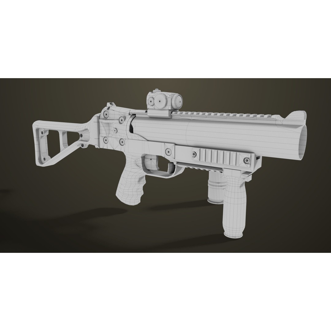 Grenade Launcher 3D Model – Low Poly PBR Game Asset for Unity & Unreal - View 32