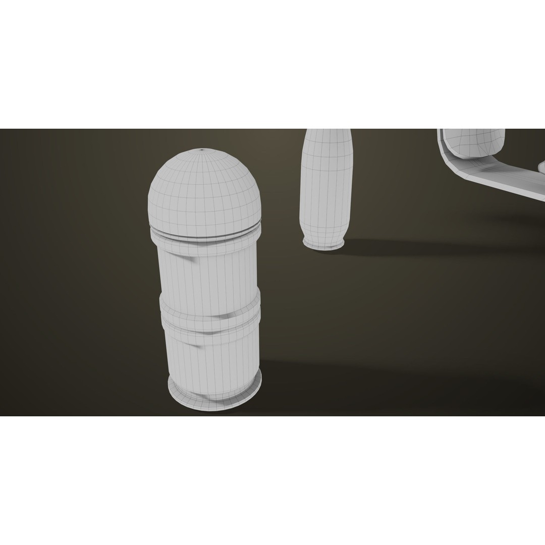 Grenade Launcher 3D Model – Low Poly PBR Game Asset for Unity & Unreal - View 43