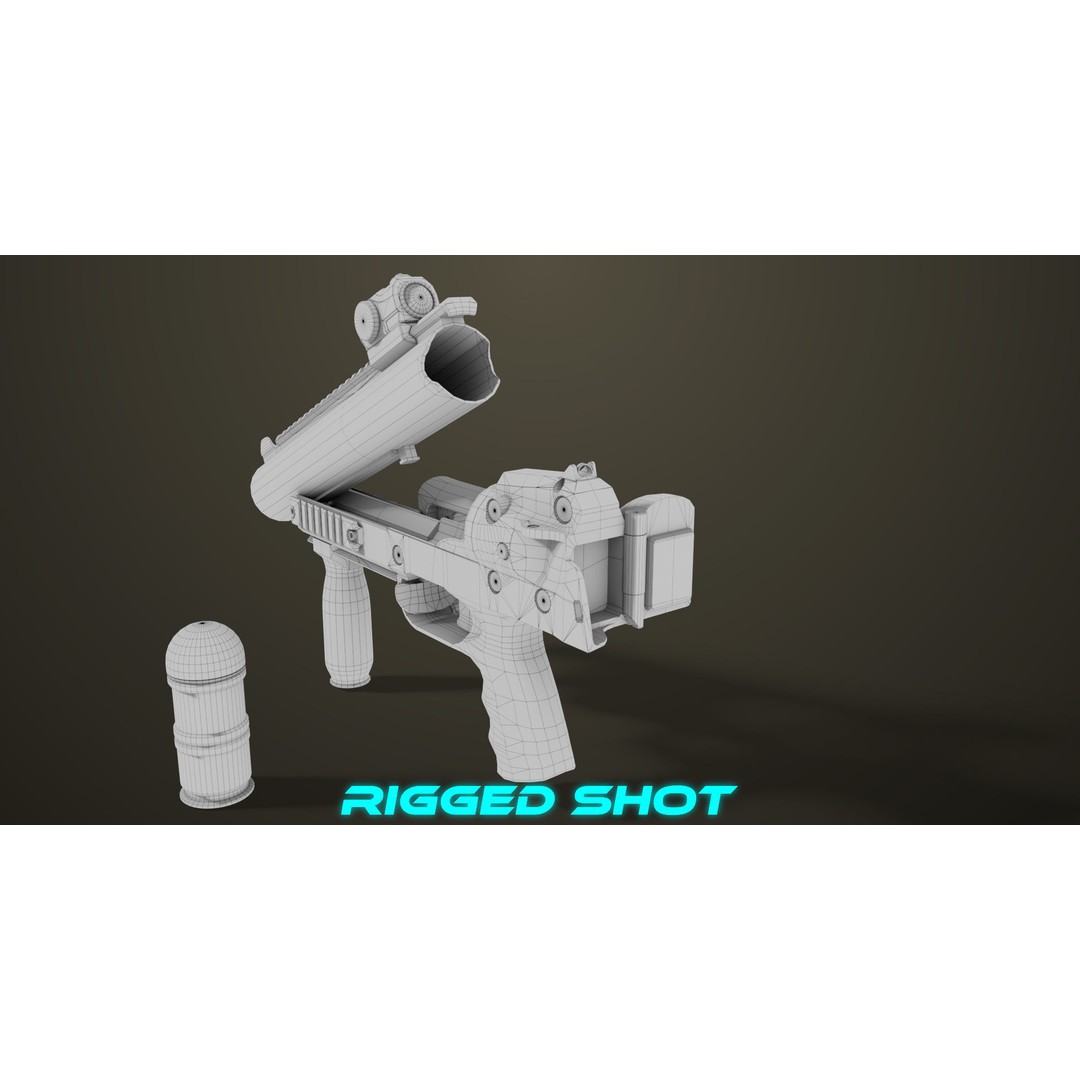 Grenade Launcher 3D Model – Low Poly PBR Game Asset for Unity & Unreal - View 47