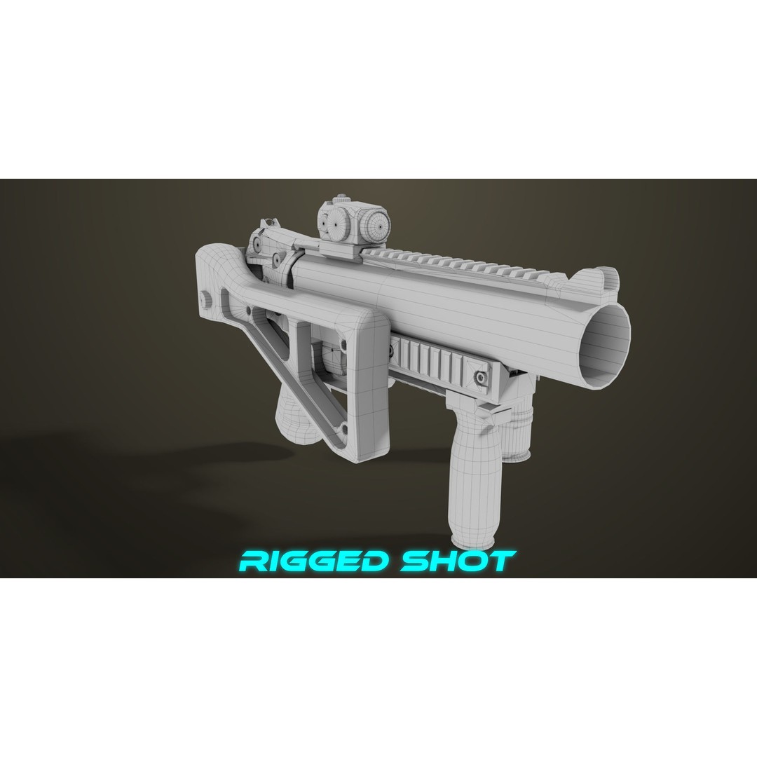 Grenade Launcher 3D Model – Low Poly PBR Game Asset for Unity & Unreal - View 50