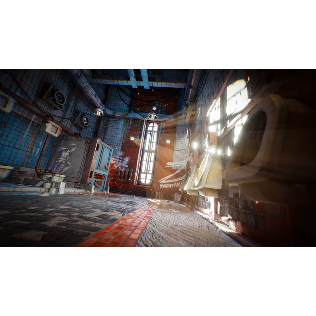 Cyberpunk Toilet 3D Model – Low Poly Game Asset, PBR Textures - View 3