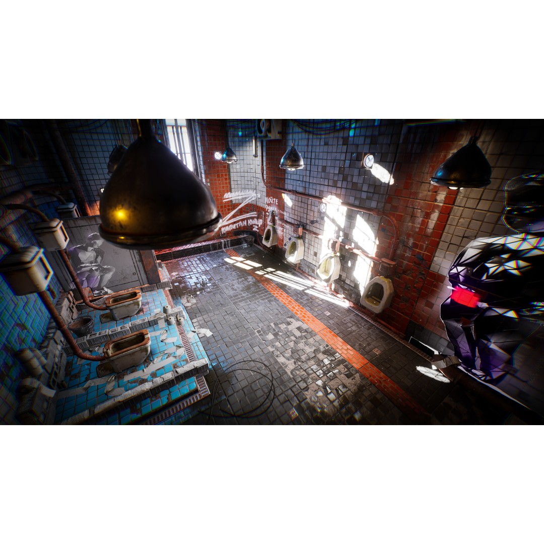 Cyberpunk Toilet 3D Model – Low Poly Game Asset, PBR Textures - View 6