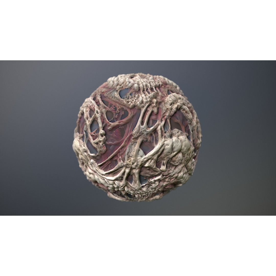 Monster Skin 3D Model – Seamless PBR Texture Pack, FBX - View 10