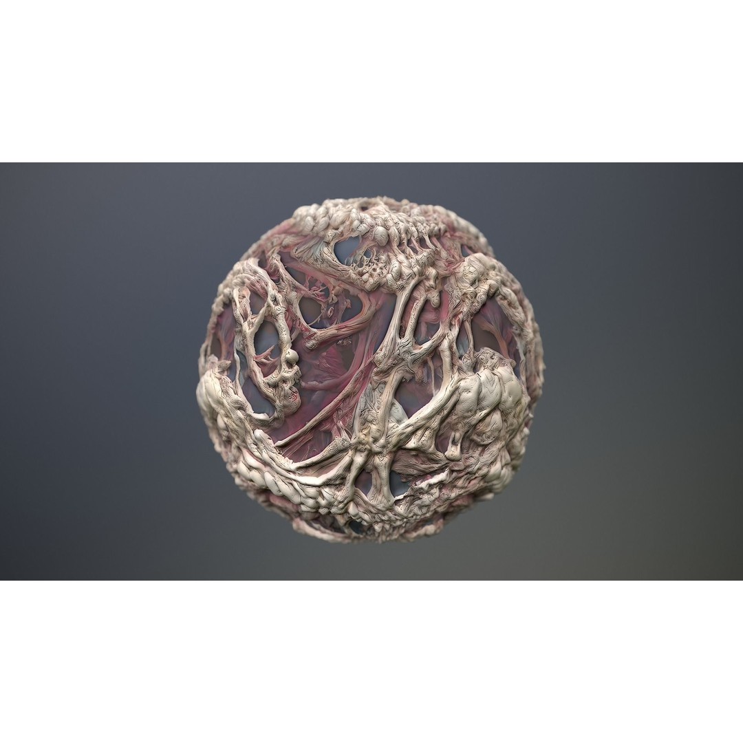 Monster Skin 3D Model – Seamless PBR Texture Pack, FBX - View 11