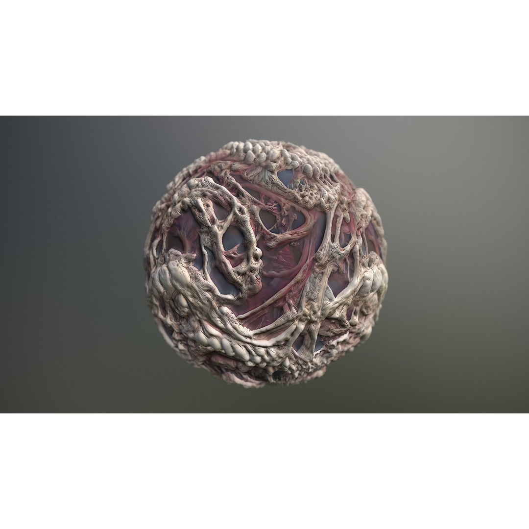 Monster Skin 3D Model – Seamless PBR Texture Pack, FBX - View 13