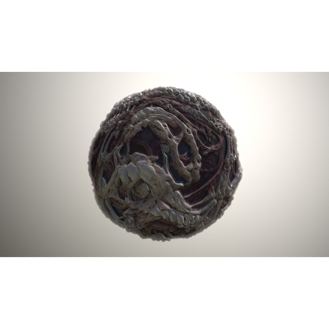 Monster Skin 3D Model – Seamless PBR Texture Pack, FBX - View 19