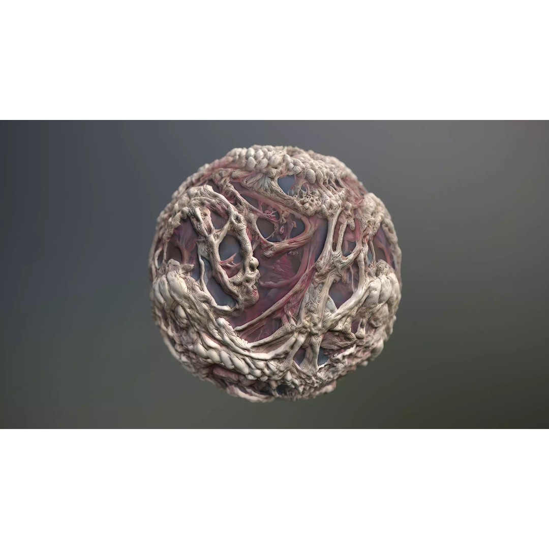 Monster Skin 3D Model – Seamless PBR Texture Pack, FBX - View 2