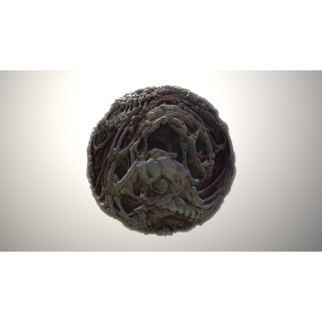 Monster Skin 3D Model – Seamless PBR Texture Pack, FBX - View 3
