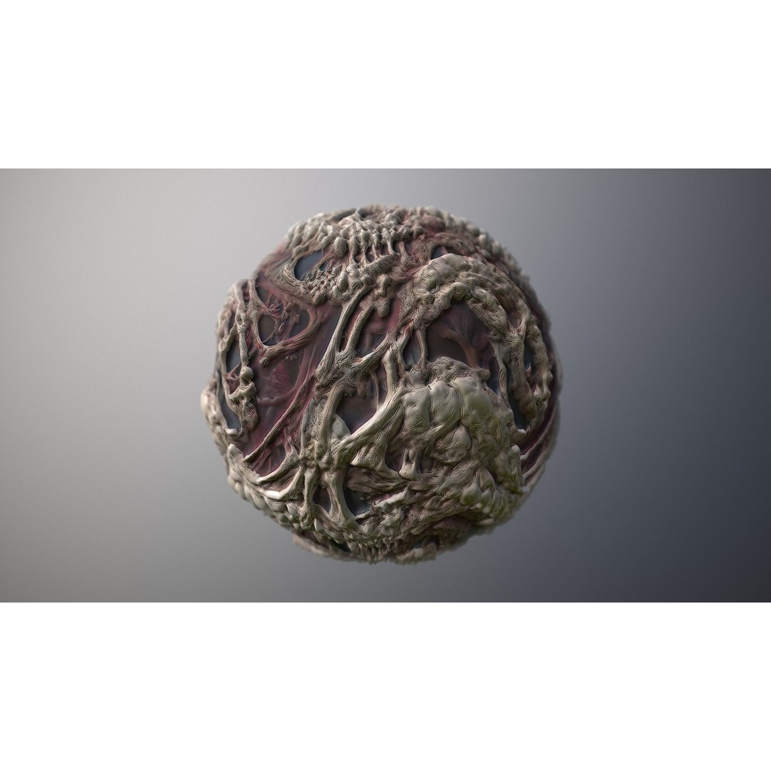 Monster Skin 3D Model – Seamless PBR Texture Pack, FBX - View 7