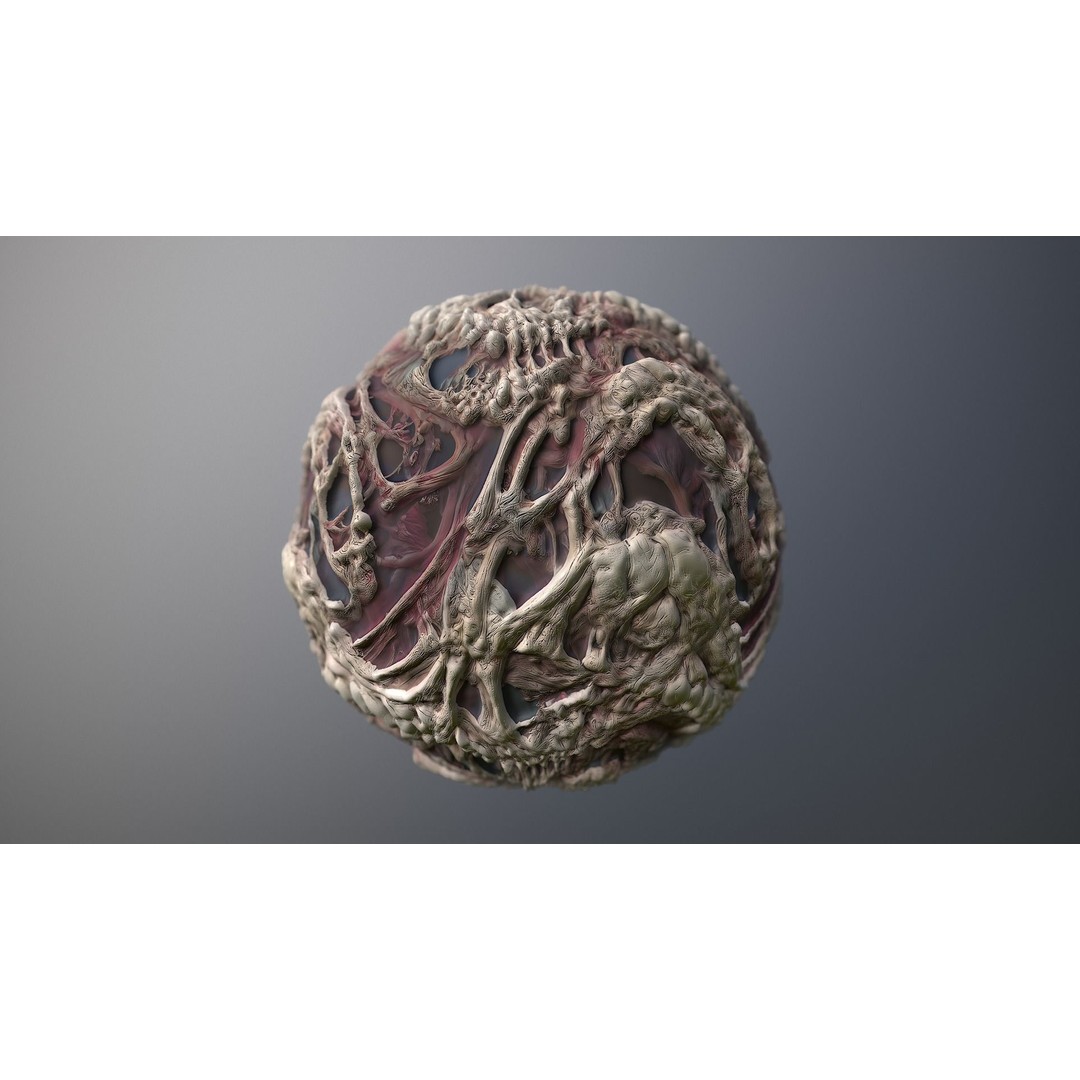 Monster Skin 3D Model – Seamless PBR Texture Pack, FBX - View 8